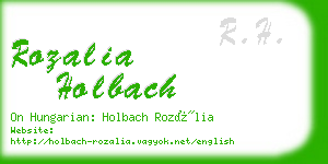 rozalia holbach business card